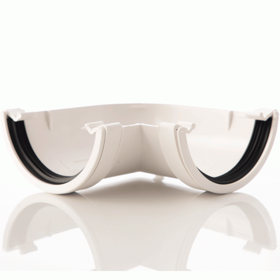 White Half Round Gutter 90º Angle (RA1W) White Half Round Gutter 90º Angle (RA1W)