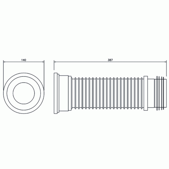 Flexible WC Toilet Pan Connector