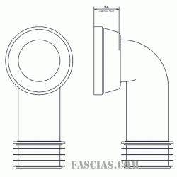 Floplast 90-Degree Pan Connector Sp103 Floplast 90-Degree Pan Connector Sp103
