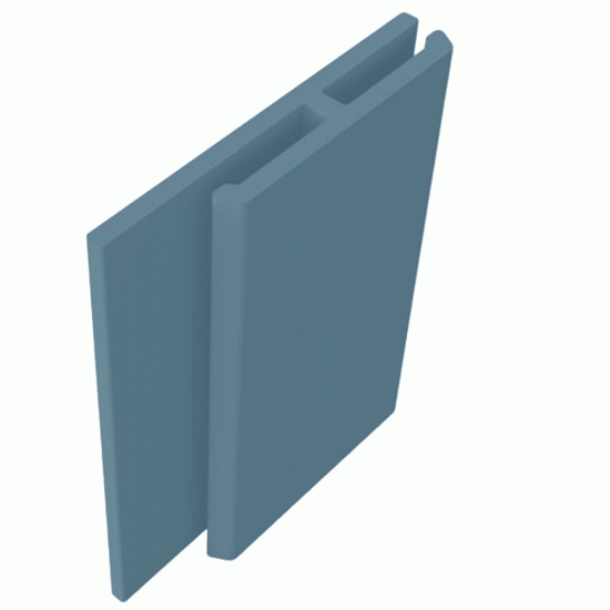 Colonial Blue 'H' Edge Trim / Extension Trim - 3 Metre