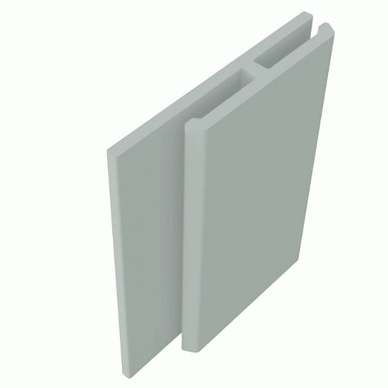 Misty Grey 'H' Edge Trim / Extension Trim - 3 Metre