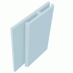 Pale Blue 'H' Edge Trim / Extension Trim - 3 Metre