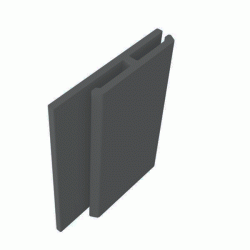 Slate Grey 'H' Edge Trim / Extension Trim - 3 Metre