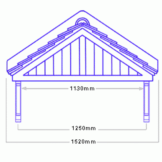 Carisbrooke GRP Overdoor Canopy Carisbrooke GRP Overdoor Canopy