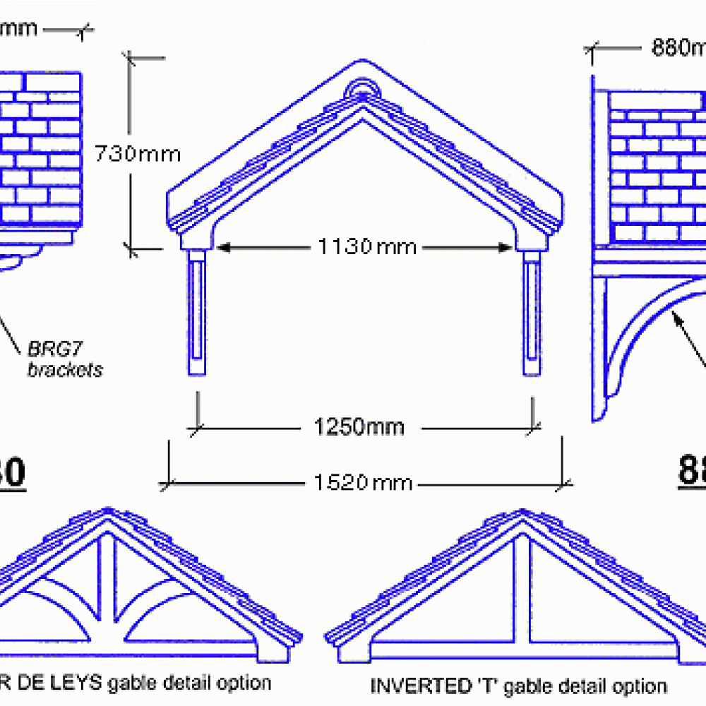 Brown Door Canopy | Tile Effect GRP