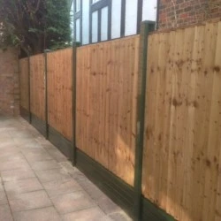 PVCu Plastic White In-line Garden Fence Post