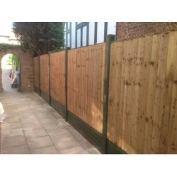 PVCu Plastic White In-line Garden Fence Post