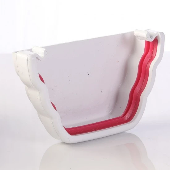 Ogee Guttering External Stop End Brilliant White