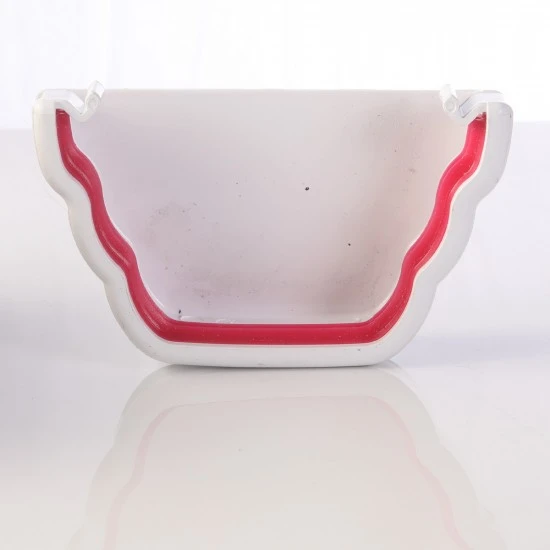 Ogee Guttering External Stop End Brilliant White