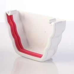 Ogee Guttering External Stop End Brilliant White