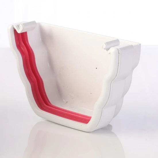Ogee Guttering External Stop End Brilliant White