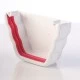 Ogee Guttering External Stop End Brilliant White