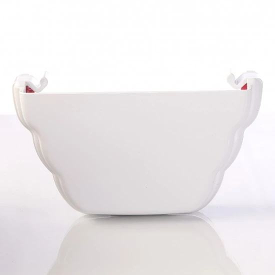 Ogee Guttering External Stop End Brilliant White