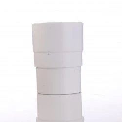 Round Pipe Socket - White