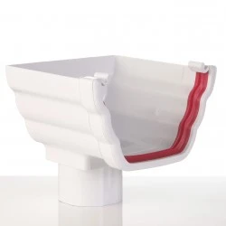 Ogee Guttering Stop End Out Let Brilliant White