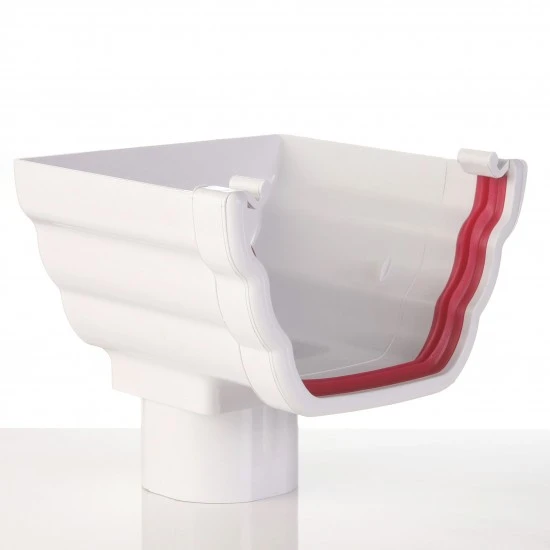 Ogee Guttering Stop End Out Let Brilliant White