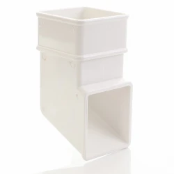 White Square Down Pipe Shoe - Aquaflow White Square Down Pipe Shoe - Aquaflow
