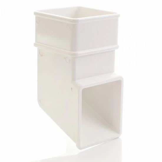 White Square Down Pipe Shoe - Aquaflow White Square Down Pipe Shoe - Aquaflow