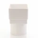 Square to round Down Pipe Converter White - Aquaflow