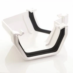 White Square 120º Angle Gutter Bend Aquaflow