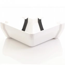 White Square 90º Gutter Bend (RAS1W) Aquaflow