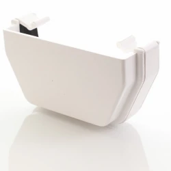 White Square Gutter External Stop End White Square Gutter External Stop End