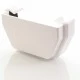 White Square Gutter External Stop End 