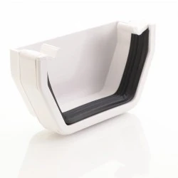 White Square Gutter External Stop End 