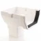 White Square Gutter Stop End Outlet