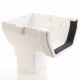 White Square Gutter Stop End Outlet White Square Gutter Stop End Outlet