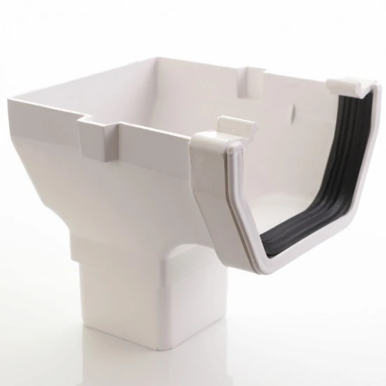 White Square Gutter Stop End Outlet White Square Gutter Stop End Outlet