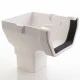 White Square Gutter Stop End Outlet White Square Gutter Stop End Outlet
