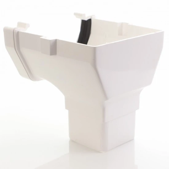 White Square Gutter Stop End Outlet White Square Gutter Stop End Outlet