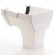White Square Gutter Stop End Outlet White Square Gutter Stop End Outlet