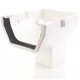 White Square Gutter Stop End Outlet White Square Gutter Stop End Outlet