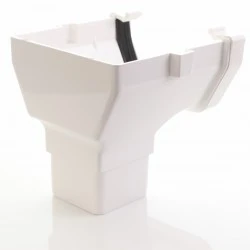 White Square Gutter Stop End Outlet White Square Gutter Stop End Outlet