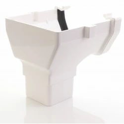 White Square Gutter Stop End Outlet White Square Gutter Stop End Outlet