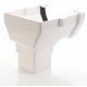 White Square Gutter Stop End Outlet White Square Gutter Stop End Outlet