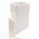 White Square Down Pipe Shoe - Aquaflow White Square Down Pipe Shoe - Aquaflow