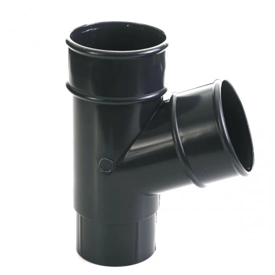 Dark Grey Round Downpipe Branch (AY1AG)