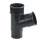 Dark Grey Round Downpipe Branch (AY1AG)