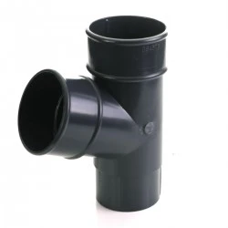 Dark Grey Round Downpipe Branch (AY1AG)