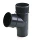 Dark Grey Round Downpipe Branch (AY1AG)
