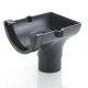 Dark Grey Round Gutter Stop End Outlet 