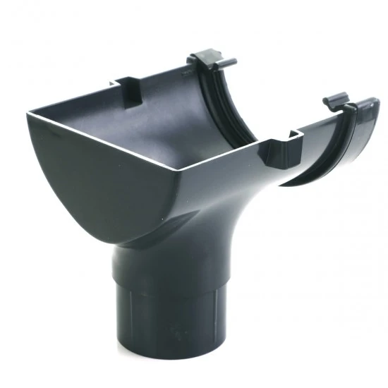 Dark Grey Round Gutter Stop End Outlet 