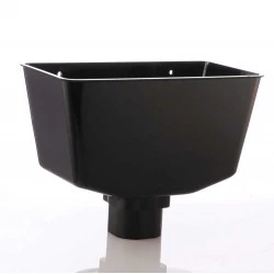 Black Downpipe Hopper Round 68mm 