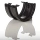 115mm Deep Flow Gutter Union - Black