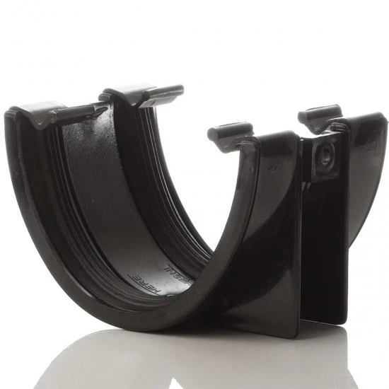 115mm Deep Flow Gutter Union - Black