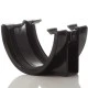 115mm Deep Flow Gutter Union - Black