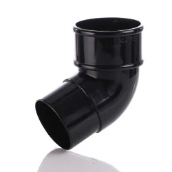 Black Round Downpipe 112º Off Set Bend 